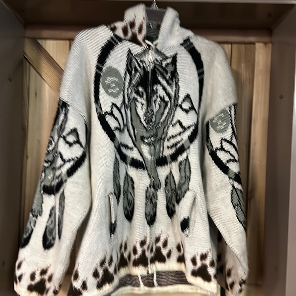 Riminahui Wool full zip hooded jacket